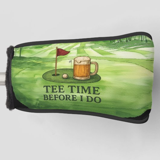 Golf Tee Time Before I Do Golf Bachelor Party Golfheadcover (Voorkant)