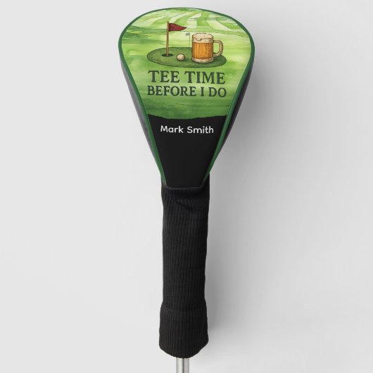 Golf Tee Time Before I Do Golf Bachelor Party Golfheadcover (Voorkant)