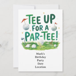 Golf tee up for Par Tee Golfer Party  Kaart