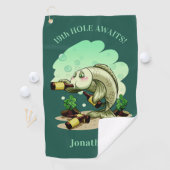 Golf Texte de poissons et serviette faits sur commande (En situation)