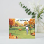 Golf Thanksgiving carte de remerciements de voeux  (Debout devant)