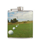 Golf The Game, Vinyl Wrapped Hip Flask Heupfles (Voorkant)