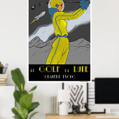 Golf the Moon Poster (Thuiskantoor)