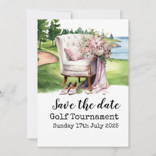 Golf-thema bruidsdouche uitnodiging - Fore