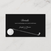 Golf Thema Details Website Bruiloft Informatiekaartje (Voorkant)