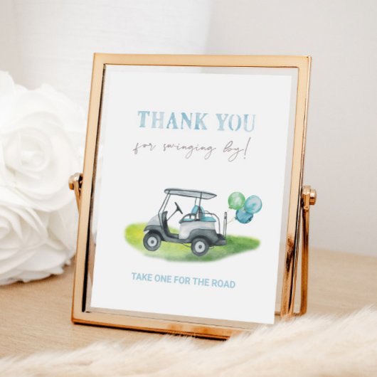 Golf Thema Favor Sign Poster