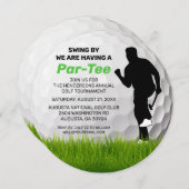 Golf Thema | Golfbaan Pensioen Event Kaart (Voorkant / Achterkant)