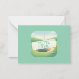 Golf thema Groen gepersonaliseerd Notitiekaartje