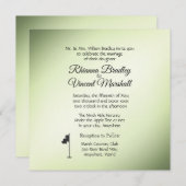 Golf thema Groene bruiloft uitnodigingen (Voorkant / Achterkant)