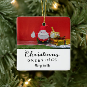 Golf thema kerstcadeaus voor golfer keramisch ornament