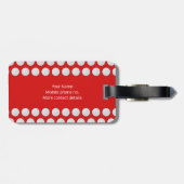 Golf thema patroon aangepaste naam bagagelabel (Achterkant horizontaal)