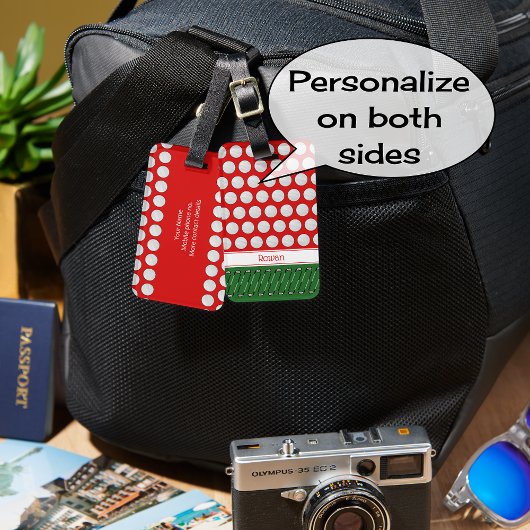 Golf thema patroon aangepaste naam bagagelabel