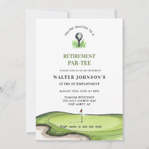 Golf Thema pensioen PAR-TEE Kaart