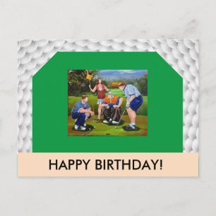 Golf thema Post Kaart
