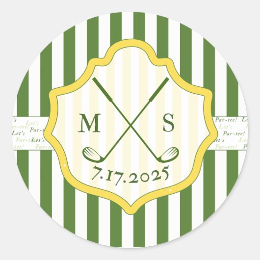 Golf Thema Sticker Aangepaste Crest (Voorkant)