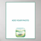 Golf Thema Verjaardag Foto Weergave Poster (Voorkant)