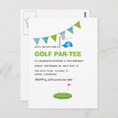 Golf Thema Verjaardagsfeestje Briefkaart (Voorkant / Achterkant)