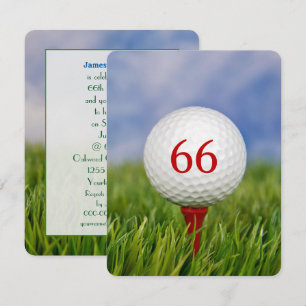 Golf thema verjaardagsfeestje voor elke leeftijd kaart