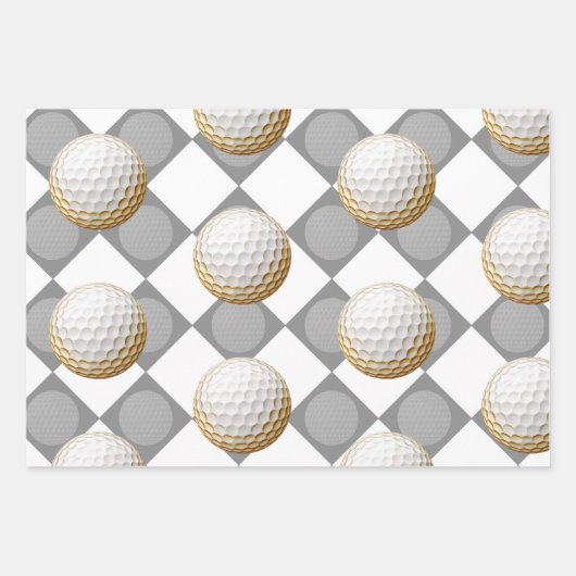 Golf thema voor golfer inpakpapier vel (Voorkant 3)