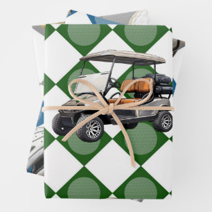 Golf thema voor golfer inpakpapier vel