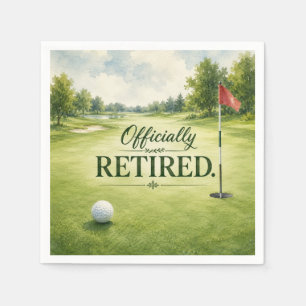 Golf thema voor Golfer Pensioenfeest Servet