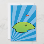 Golf Thème Anniversaire Fête Invitation (Dos)