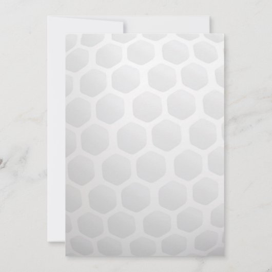 Golf Thème Anniversaire Fête Invitation Customisée (Dos)