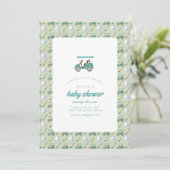 Golf Theme Baby shower Invitation Sjabloon Kaart (Staand voorkant)