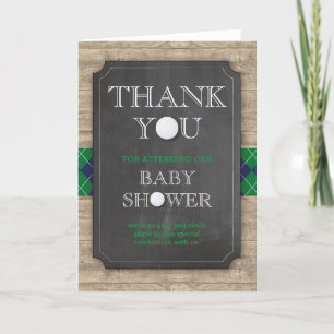 Golf Thème Baby shower Merci Cartes