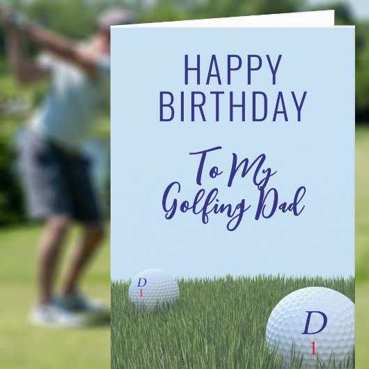 Golf Theme Birthday Kaart voor Golfers