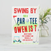 Golf Theme Birthday Party Invitations (Debout devant)