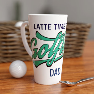 Golf Theme Funny Golfing Dad Large Latte Mok