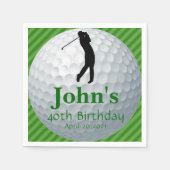 Golf Theme Man Verjaardag Gepersonaliseerd servet (Voorkant)