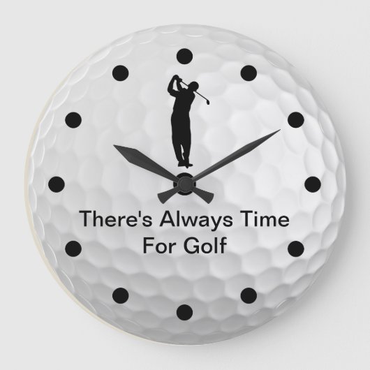 Golf Theme Mans Cave Wall Clocks Grote Klok (Voorkant)