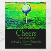 Golf Thème Mariage Vins Étiquettes (Étiquettes simples)