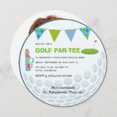 Golf Theme Party Photo Invitation (Devant / Derrière)