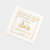 Golf Theme Retirement Party Folie Gestempeld serve Folie Servetten (Links)