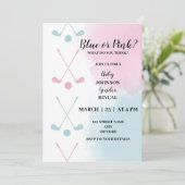 Golf themed gender onthulling kaart (Staand voorkant)