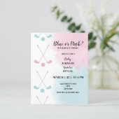 Golf themed gender onthult uitnodiging (Staand voorkant)