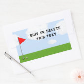 Golf Thgerespecteerd Rechthoekige Sticker (Envelop)