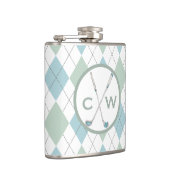 Golf Thgerespecteerde Argyle Gepersonaliseerd Mono Heupfles (Rechts)