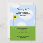 Golf Thgerespecteerde Birthday Party Kaart (Voorkant)