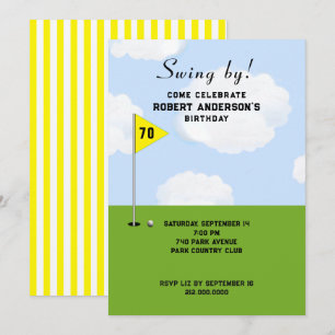 Golf Thgerespecteerde Birthday Party Kaart