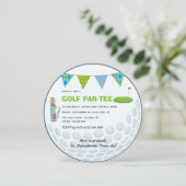 Golf Thleparty Fotouitnodiging Kaart (Staand voorkant)