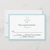 Golf ThMED Monogrammed Wedding RSVP (Voorkant)