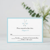 Golf ThMED Monogrammed Wedding RSVP (Staand voorkant)