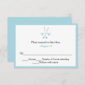 Golf ThMED Monogrammed Wedding RSVP (Voorkant / Achterkant)