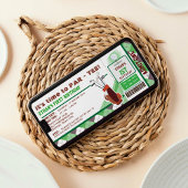 Golf Ticket Pass First Birthday Party Kaart