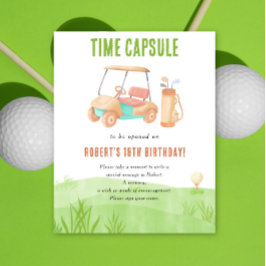 Golf Time Capsule 1st birthday Poster