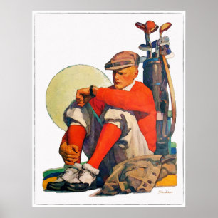 Golf Time Waterverf -  Golf Print 1931
